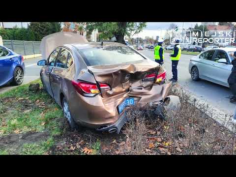 Wypadek na Wiertniczej. W szpitalu pracownik ambasady.