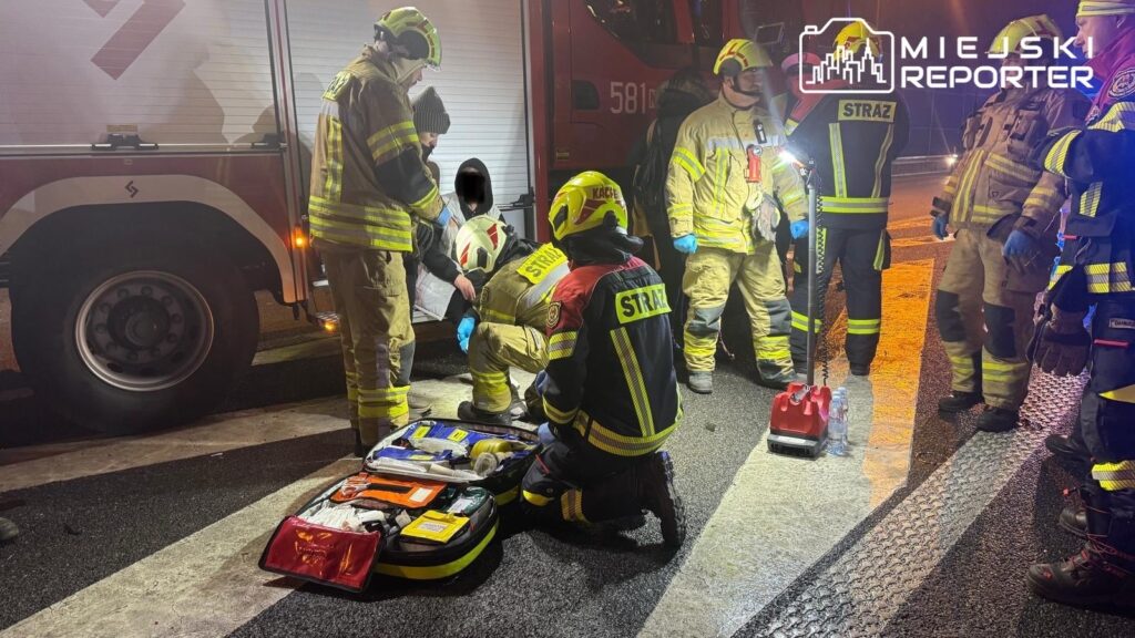 wypadek na autostradzie a2 wezeł pruszków