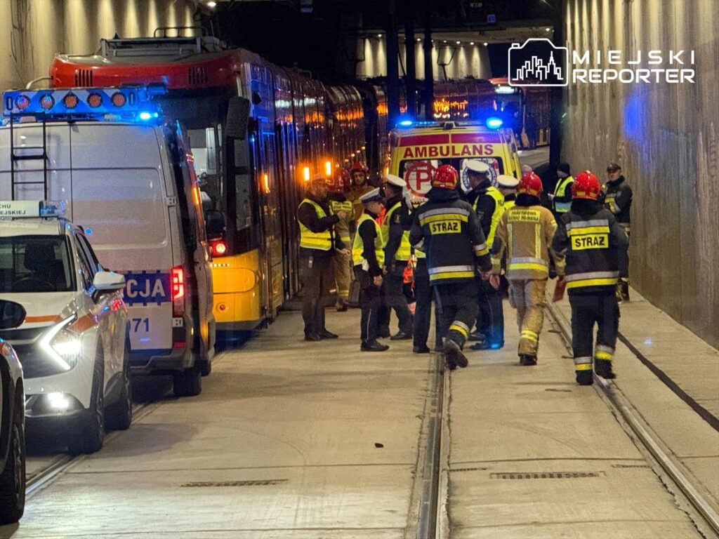 zderzenie tramwajów na Bielanach