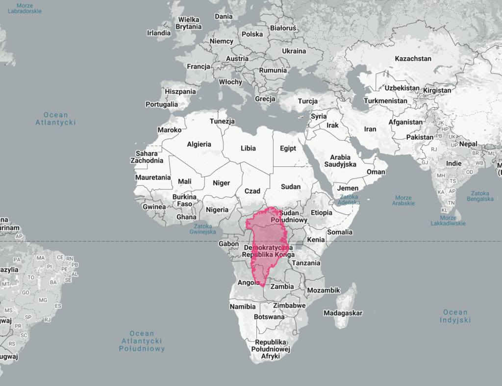 Mapa przedstawiająca Grenlandię nałożoną na Afrykę